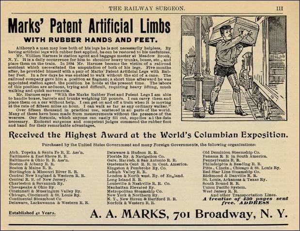 Ad for artificial limbs