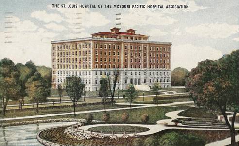 Missouri Pacific Hospital, St. Loius, exterior view