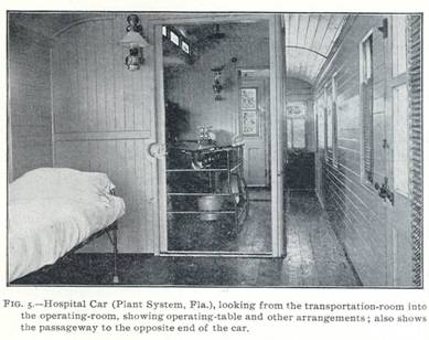 Hospital car, circa 1899