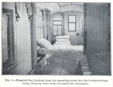 Hospital car, circa 1899