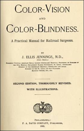 Title page of Color Vision and Color Blindness by J. Ellis Jennings, MD, 1905