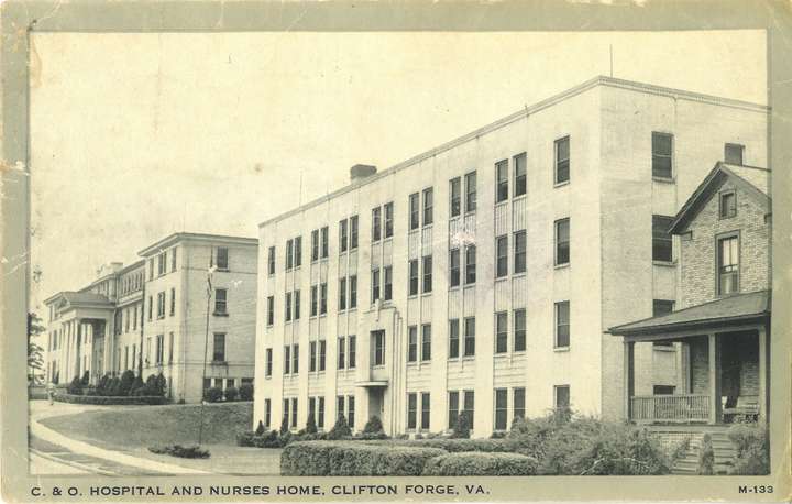 Postcard of C&O Hospital and Nurses Home, Clifton Forge, Virginia