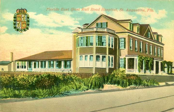 Postcard of Florida East Coast Rail Road Hospital, St. Augustine, Florida