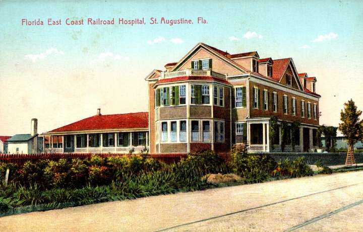 Postcard of Florida East Coast Railroad Hospital, St. Augstine, Florida
