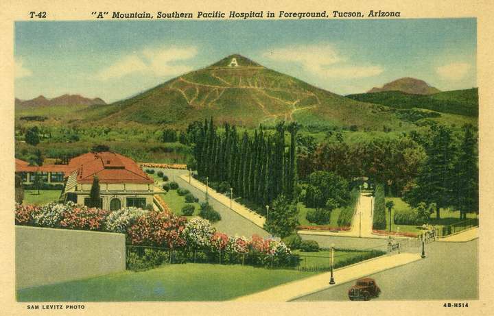 Postcard of Southern Pacific Hospital, Tucscon, Arizona